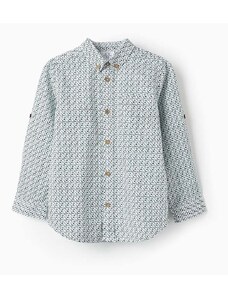 Dječja pamučna košulja zippy boja: tirkizna