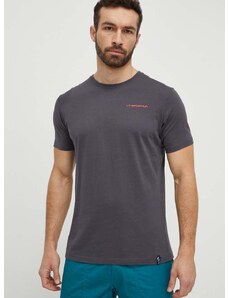 Majica kratkih rukava LA Sportiva Boulder za muškarce, boja: siva, s tiskom, F36900322