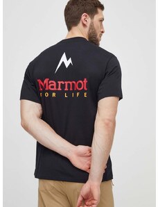 Sportska majica kratkih rukava Marmot Marmot For Life boja: crna, s tiskom