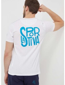 Majica kratkih rukava LA Sportiva Back Logo za muškarce, boja: bijela, s tiskom, F04000000