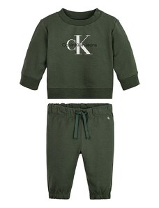 Dječja trenirka Calvin Klein Jeans boja: zelena