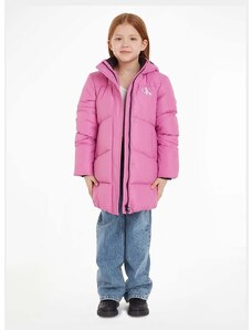 Dječja jakna Calvin Klein Jeans boja: ljubičasta