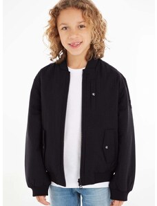 Dječja dvostrana jakna Calvin Klein Jeans boja: crna