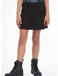 Dječja suknja Calvin Klein Jeans boja: crna, mini, širi se prema dolje