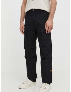 Pamučne hlače G-Star Raw boja: crna, ravni kroj