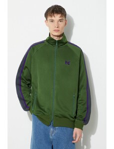 Dukserica Needles Track Jacket za muškarce, boja: zelena, s aplikacijom, NS244