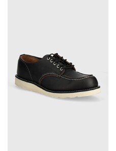 Kožne cipele Red Wing Shop Moc Oxford za muškarce, boja: crna, 8090