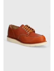 Kožne cipele Red Wing Shop Moc Oxford za muškarce, boja: narančasta, 8092