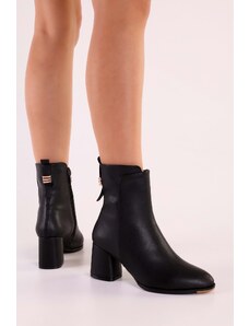 Shoeberry Women's Rien Black Toe Boots, Black Toe