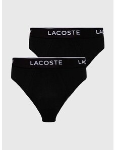 Slip gaćice Lacoste 3-pack za muškarce, boja: crna