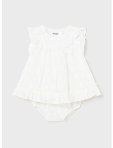 Haljina za bebe Mayoral Newborn boja: bijela, mini, širi se prema dolje