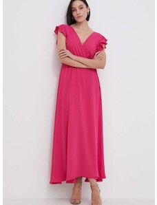 Haljina Artigli boja: ružičasta, maxi, širi se prema dolje