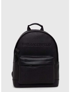 Kožni ruksak Karl Lagerfeld za muškarce, boja: crna, veliki, bez uzorka
