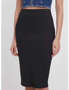 Suknja Calvin Klein boja: crna, midi, pencil