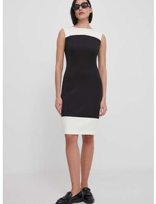 Haljina Calvin Klein boja: crna, mini, uska