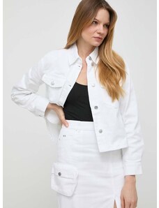Traper jakna Armani Exchange za žene, boja: bijela, prijelazno razdoblje, 3DYB49 Y15MZ