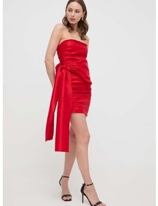 Haljina Bardot boja: crvena, mini, uska