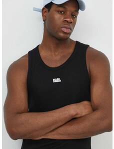 Majica kratkih rukava Karl Lagerfeld za muškarce, boja: crna