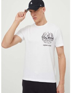 Pamučna majica Colmar za muškarce, boja: bijela, s tiskom