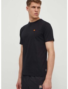 Pamučna majica Ellesse Cassica T-Shirt za muškarce, boja: crna, bez uzorka, SHR20276