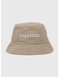 Pamučni šešir Tommy Hilfiger boja: bež, pamučni