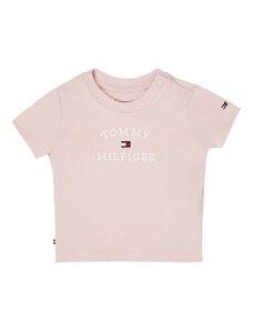 Majica kratkih rukava za bebe Tommy Hilfiger boja: ružičasta