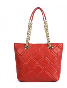 Luksuzna Talijanska torba od prave kože VERA ITALY "Ratena", boja crvena, 30x30-37cm