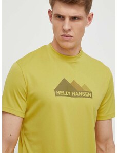Sportska majica kratkih rukava Helly Hansen boja: žuta, s tiskom