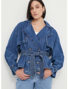Traper jakna Pepe Jeans za žene, boja: tamno plava, za prijelazno razdoblje