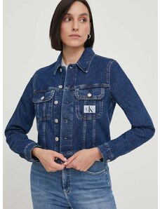 Traper jakna Calvin Klein Jeans za žene, boja: tamno plava, za prijelazno razdoblje