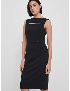 Haljina Calvin Klein boja: crna, mini, ravna