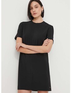 Haljina Calvin Klein boja: crna, mini, širi se prema dolje
