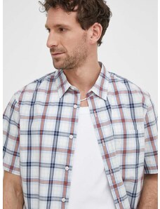 Pamučna košulja Levi's za muškarce, boja: bijela, regular, s klasičnim ovratnikom