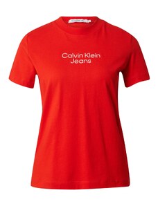 Calvin Klein Jeans Majica crvena / bijela