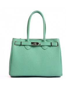 Luksuzna Talijanska torba od prave kože VERA ITALY "Baiora", boja zelena, 21x29cm