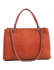 Luksuzna Talijanska torba od prave kože VERA ITALY "Redly", boja crvena, 24x33cm