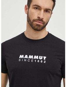 Sportska majica kratkih rukava Mammut Mammut Core boja: crna, s tiskom