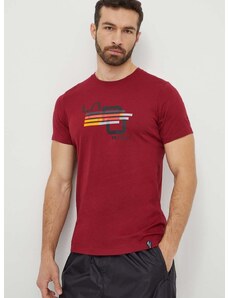 Majica kratkih rukava LA Sportiva Stripe Cube za muškarce, boja: bordo, s tiskom, N98320320