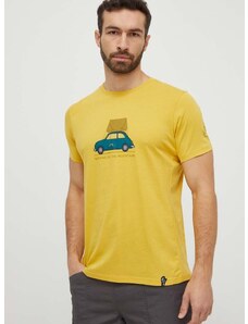 Majica kratkih rukava LA Sportiva Cinquecento za muškarce, boja: žuta, s tiskom, N55735735