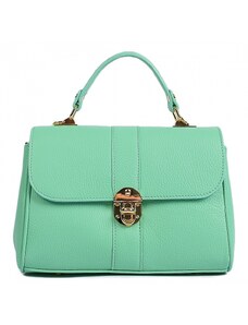 Luksuzna Talijanska torba od prave kože VERA ITALY "Jadeya", boja zelena, 15x24cm