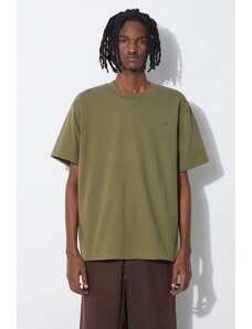 Pamučna majica adidas Originals za muškarce, boja: zelena, bez uzorka, IP2771