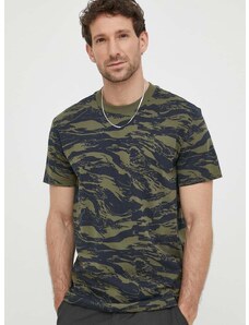 Pamučna majica G-Star Raw za muškarce, boja: zelena, s uzorkom