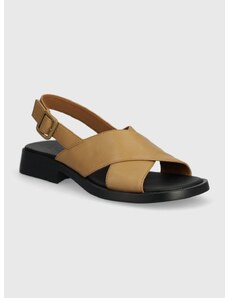 Kožne sandale Camper Dana za žene, boja: bež, s debelom potpeticom, K201600.001