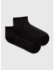 Čarape BOSS za žene, boja: crna