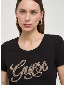 Majica kratkih rukava Guess za žene, boja: crna, W4GI30 J1314