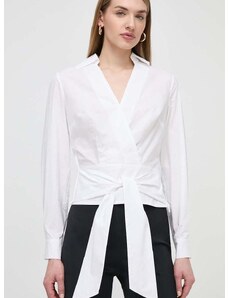 Pamučna majica Marciano Guess CORINNE za žene, boja: bijela, bez uzorka, 4GGH04 9869Z