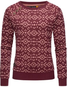 Ragwear Sweater majica 'Darria' merlot / pastelno crvena