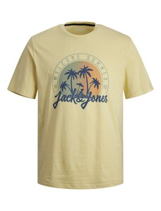 JACK & JONES Majica 'SUMMER VIBE' plava / svijetložuta / narančasta