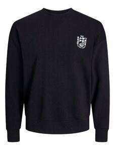 JACK & JONES Sweater majica 'DIRK' crna / bijela