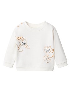 MANGO KIDS Sweater majica 'TIGRES' ecru/prljavo bijela / konjak / crna